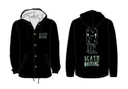 Oops All Death Machine Coaches Jacket-GLOW IN THE DARK